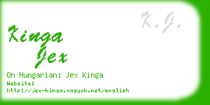 kinga jex business card